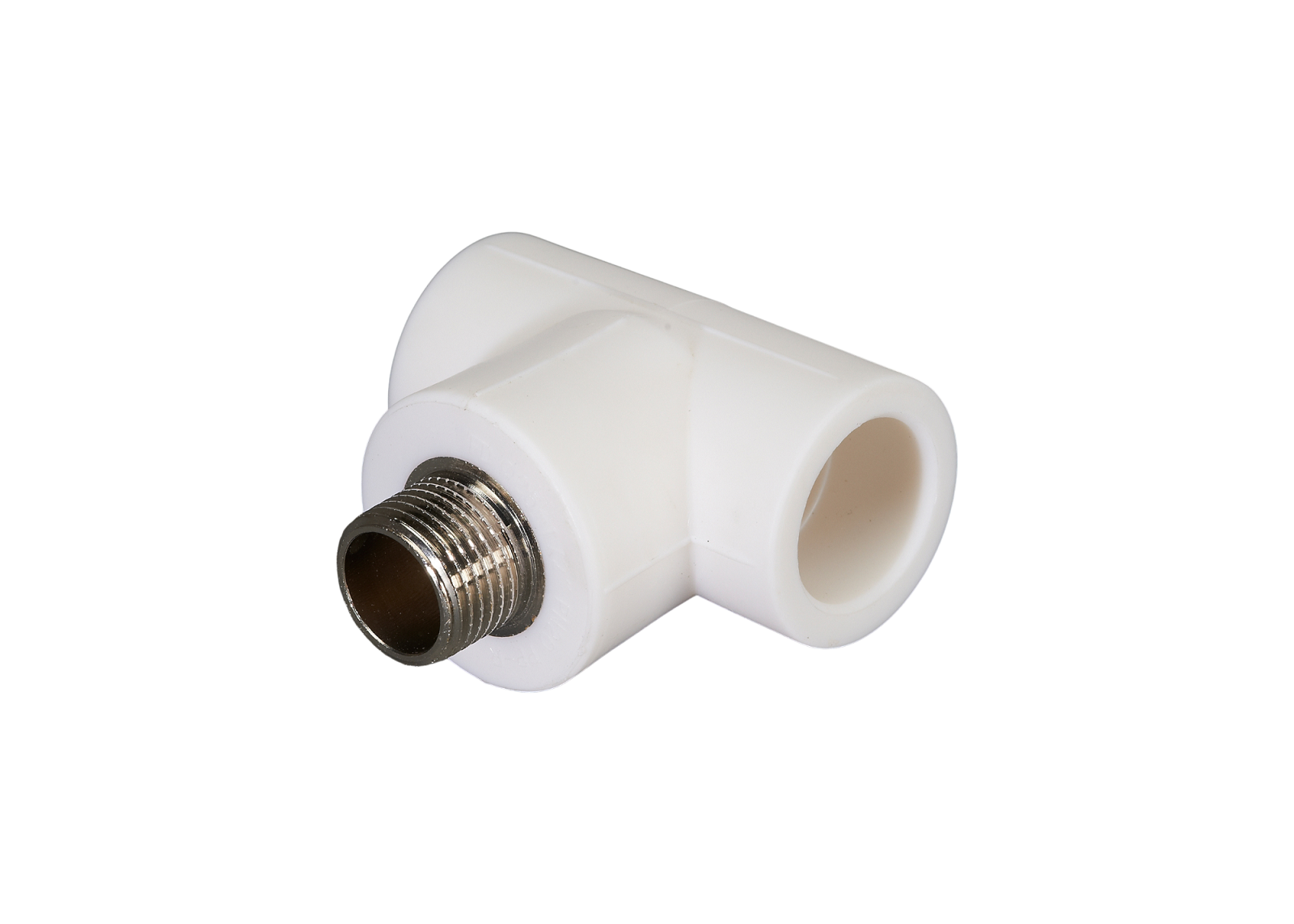 картинка Тройник комбинированный с наружной резьбой FDplast PN25 20х1/2'' мм белый от завода FDPLAST 