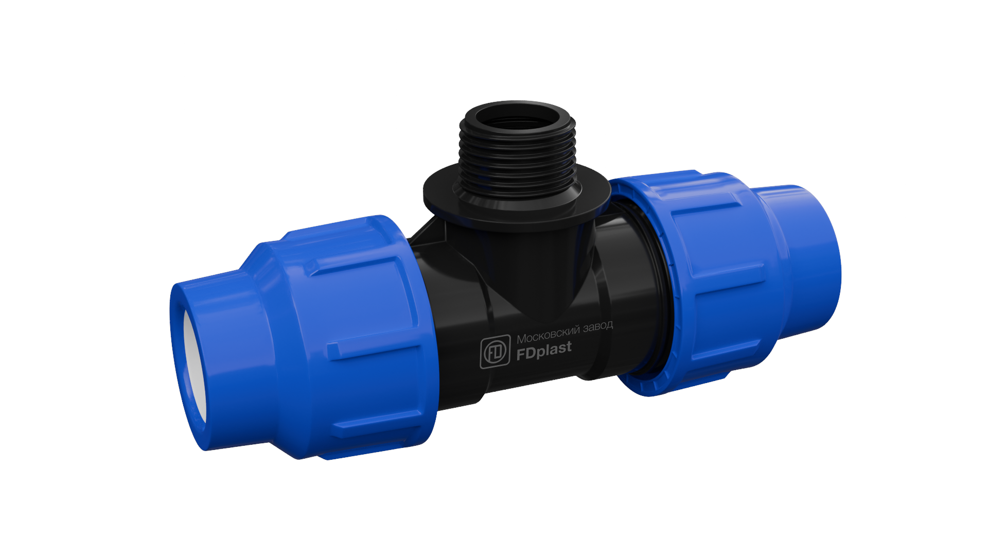 Тройник с наружной резьбой компрессионный Premium 20х1/2"х20