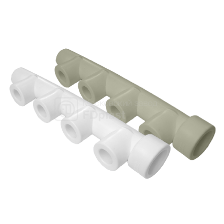 Полипропиленовый коллектор FDplast PN25 32*4х20 мм серый