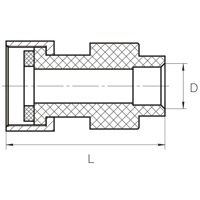 картинка Муфта с накидной гайкой FDplast PN25 20х1/2'' серая от завода FDPLAST 