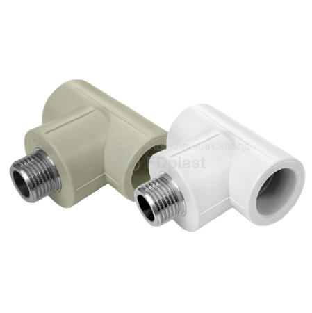 картинка Тройник настенный с внутренней резьбой FDplast PN25 20х1/2'' белый от завода FDPLAST 
