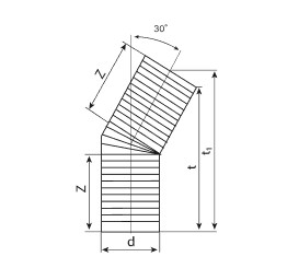 картинка Отвод ПЭ 30° FDplast SN8 OD/ID 110/94 мм от завода FDPLAST 